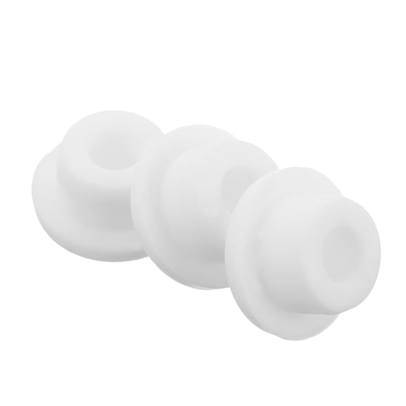 LOLIPPYY 3Pcs White Rubber Drain Plug for Freezer Hole Stopper Leak Proof Cooler Drain Replacement