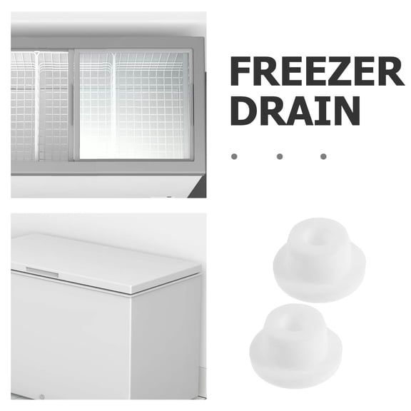LOLIPPYY 3Pcs White Rubber Freezer Plug Easy Install Drain Hole Stopper for Refrigerator Cooler