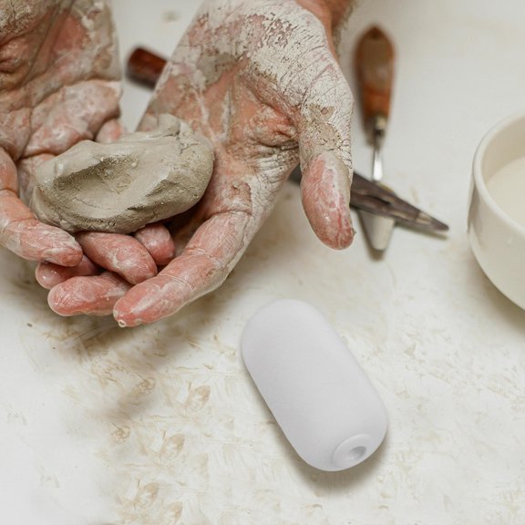 LOLIPPYY 3Pcs White Sponge Heads For Pottery Sponge In Car And Pottery Making