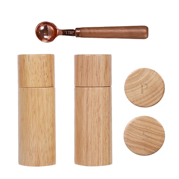LOLIPPYY 3Pcs Wood Pepper Grinder Manual Design Tool for Cooking Spice Preparation