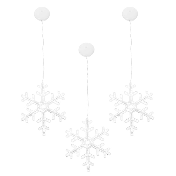 LOLIPPYY 3Pcs Xmas Decorative Light Transparent Party Lamp for Home Window and Shop Holiday Decor