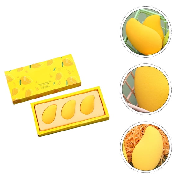 LOLIPPYY Yellow Makeup Egg Set Premium Non-Latex Sponge for All Cosmetics
