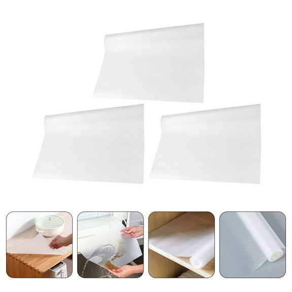 LOLIPPYY 3Pcs of Pantry Liner for Shelves Transparent EVA Heat Resistant Protective Kitchen Use