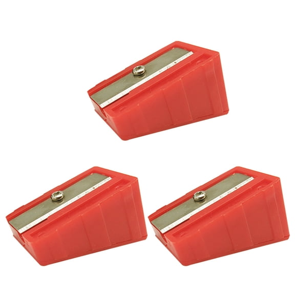 LOLIPPYY 3-Piece Billiard Cue Tip Shaper Set with Red Plastic Handle, Pool Table Accessories for Cue Maintenance