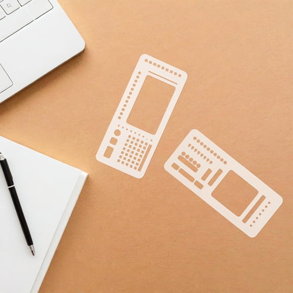 LOLIPPYY 3Sets Reusable White Record Template Stencil Set for Planner Journaling and Scrapbook Task Management