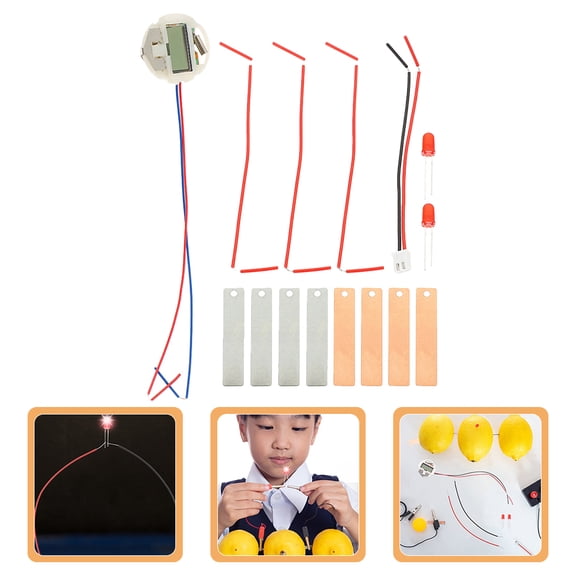 LOLIPPYY 3Sets Science Experiment Fruit Battery Kit Creative DIY Tool for Student Observation Skills