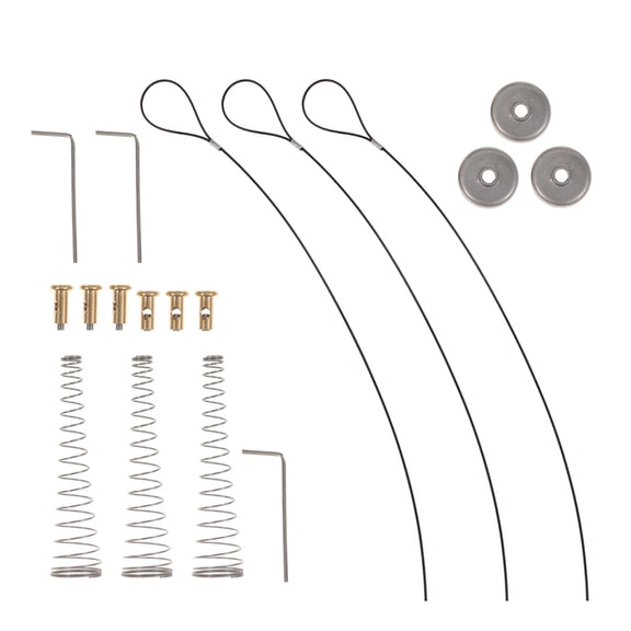 LOLIPPYY 3Sets Spring Loaded Gate Latch Cable Pull for Outdoor Wooden and Metal Fence Gate Hardware