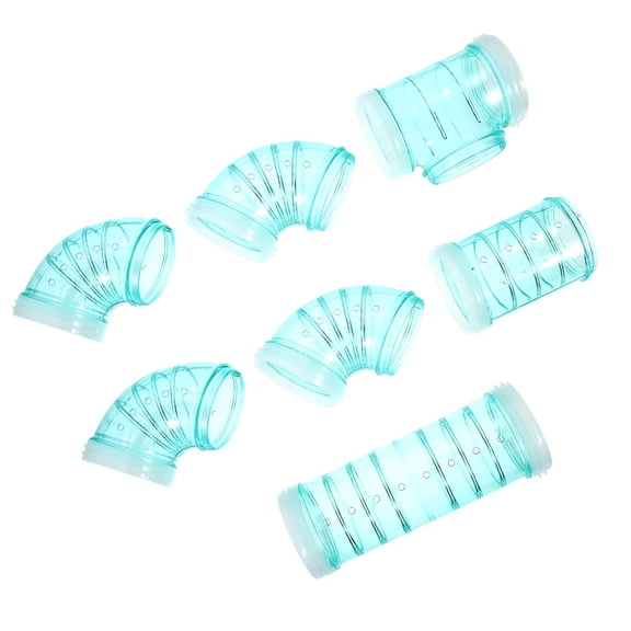 LOLIPPYY 3Sets Sturdy Green Hamster Cage Tubes External Tunnel Connector for Small Pets