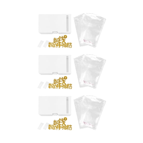 LOLIPPYY 3Sets White Cake Decoration Supplies Pulling Box for Weddings Birthdays