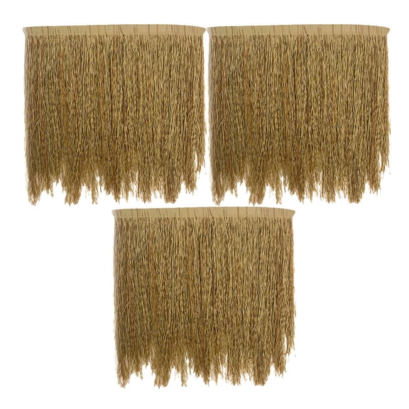 LOLIPPYY 3pcs Artificial Straw Roof Simulated Thatch Roof Yellow Garden Decoration for Decorators