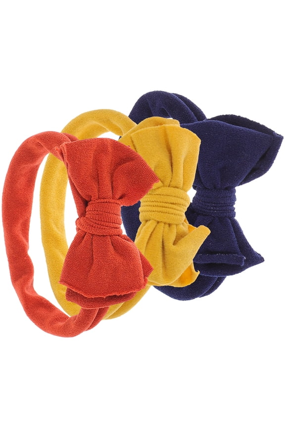 3pcs Bow Headband Multi-Purpose for Newborn Assorted Color Festival Photo Props