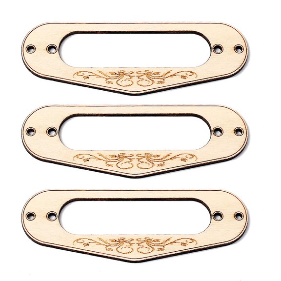 LOLIPPYY 3pcs Bridge Mount Guitar Pickup Frame for Electric Guitars with Synthetic Material