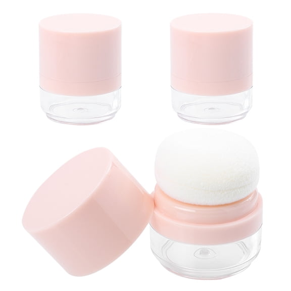 LOLIPPYY 3pcs Compact Loose Powder Case Empty Makeup Container for Daily Travel Use