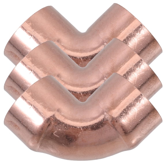 LOLIPPYY 3pcs Copper Elbow Pipe Connectors With Heat Resistant Properties For Home Use
