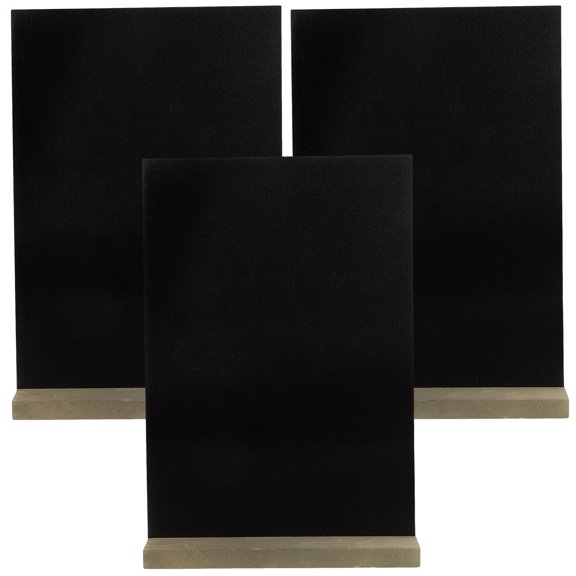 LOLIPPYY Set of 3 Mini Double-Sided Chalkboards Small Desktop Writing Boards for Home, Classroom, and Shop Use