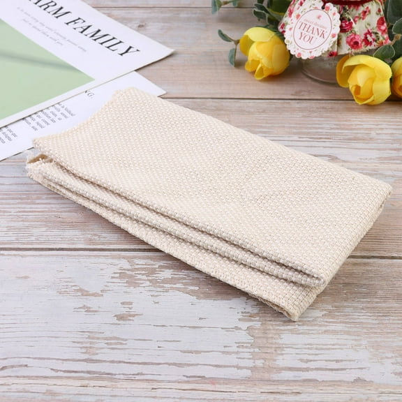 LOLIPPYY 3pcs Fabrics Embroidery Cloth for Women Beige Cloth with Sealed Edges for Handmade Activities