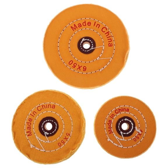 LOLIPPYY 3pcs Felt Polishing Disc for Bench Grinder – Buffing Wheel Kit with Arbor Hole for Jewelry Metals Precision Polishing - Metal Buffing Wheel 4/5/6inch