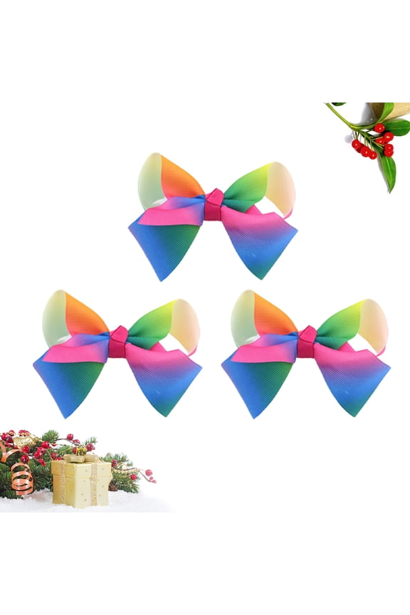 3pcs Girls Snap Hair Clips Gradient Color for Hair Styling Daily Use
