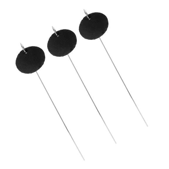 LOLIPPYY 3pcs Grey Stone and Stainless Steel Garden Plant Markers for Home Use Durable Garden Labels