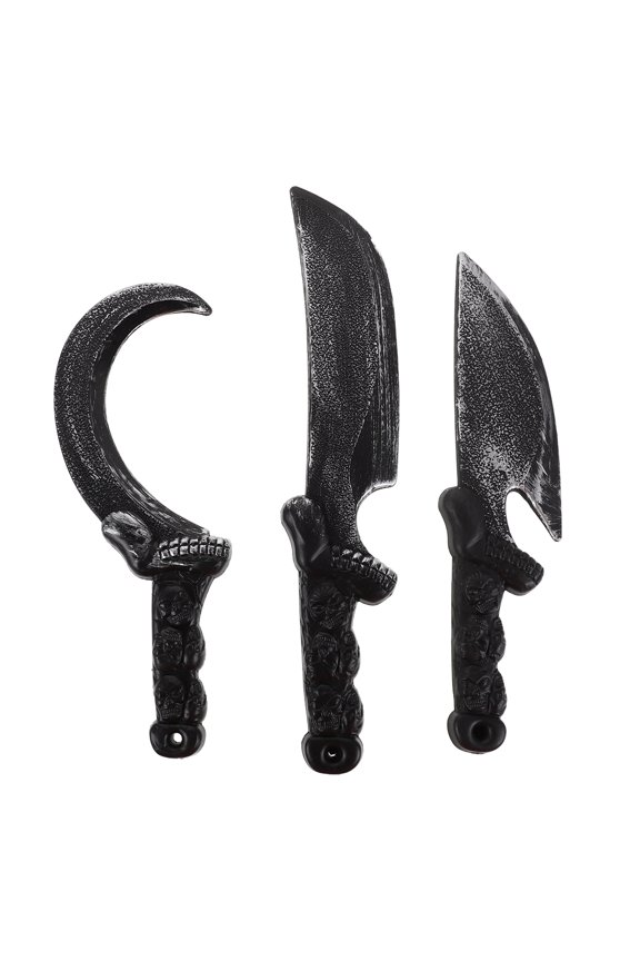 3pcs Simulation Sword Props - Halloween Costume Accessory For Cosplay Party - Fake Knife Decor For Festival Photo Booth Pirate Role Play