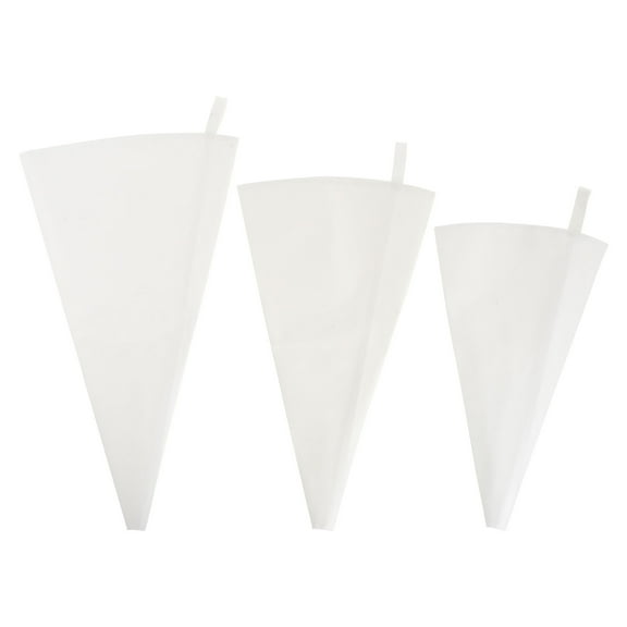 LOLIPPYY 3pcs Piping Pouch for Cake Shop Tools with Simple Design Polyester Cotton