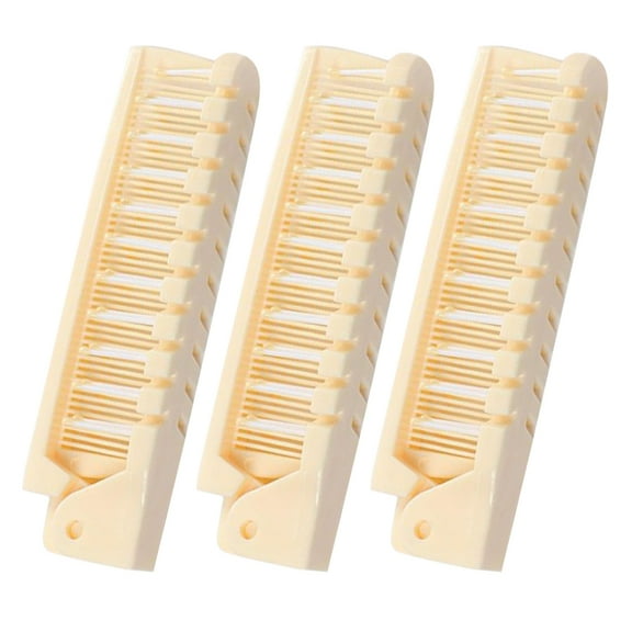 LOLIPPYY 3pcs Portable Anti-static Small Brush Foldable for Wigs and Daily Use