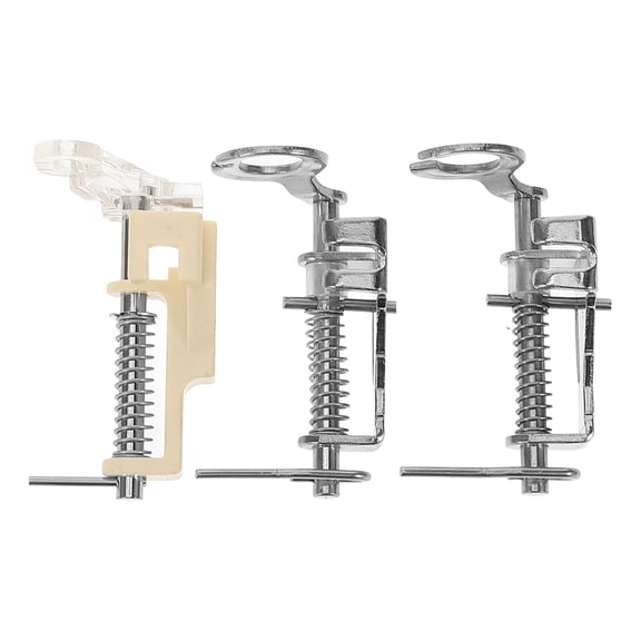 LOLIPPYY 3pcs Portable Stitching Presser Foot for Lightweight Silver Zinc Alloy