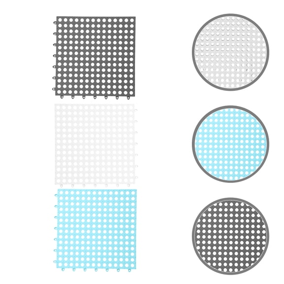 LOLIPPYY 3pcs Rabbit Cage Resting Mat for Small Animal Plastic Feet Pad Blue Waterproof