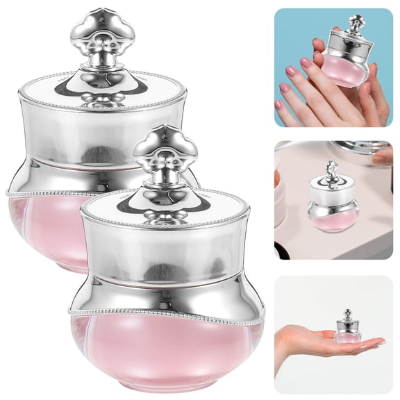 LOLIPPYY 3pcs Refillable Cream Jars Small Crown Containers for Travel Stylish Portable Cosmetic Storage