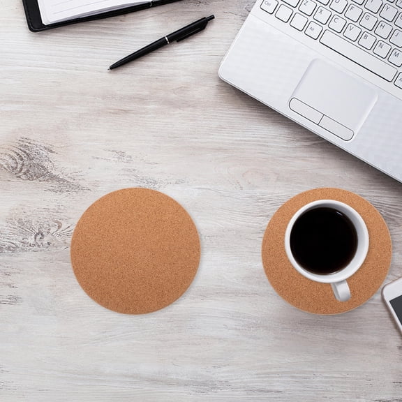 LOLIPPYY Set of 3 Round Cork for Home and Kitchen Table, Non- Drink Mats, and