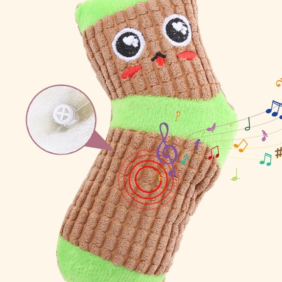 LOLIPPYY 3pcs Soft Dog Toy with Bite-Resistant Plush for Teething Period