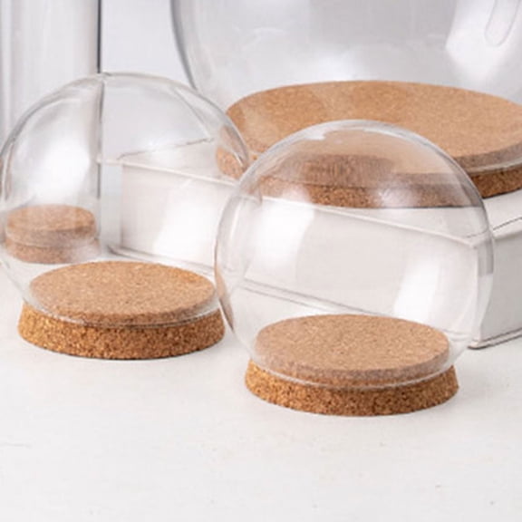LOLIPPYY 3pcs Transparent Display Dome with Base for Showcase of Collectors Items