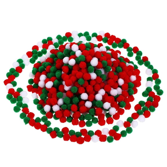 LOLIPPYY 4-Pack 1CM Christmas Pom Poms for Holiday Crafts, Handmade Decorative for Festive Decorations