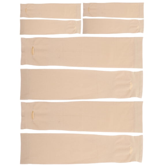 LOLIPPYY 4 Pairs Beige Nylon Arm Sleeves for Sun , , Outdoor Sports and Activities
