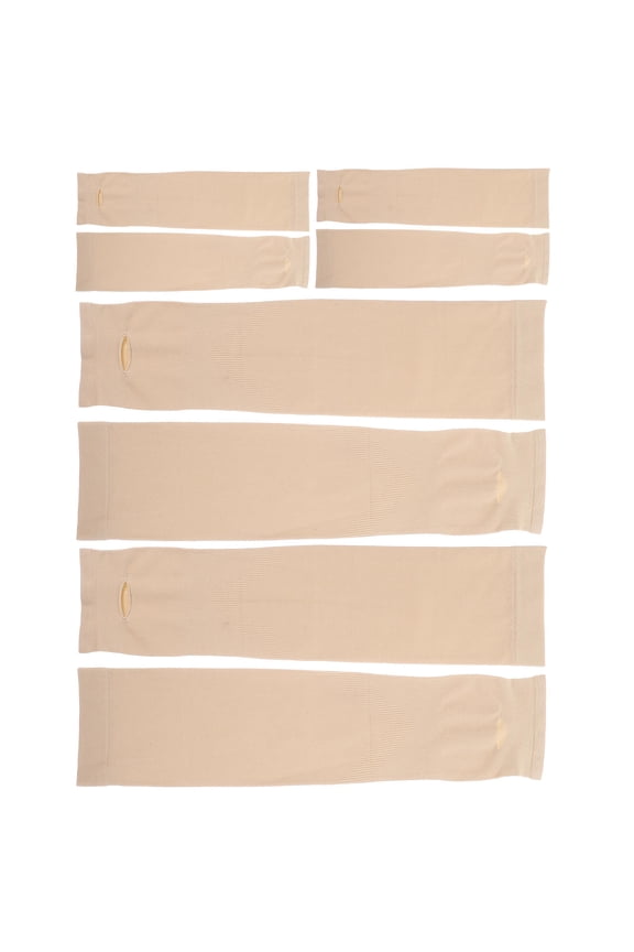 4 Pairs Beige Nylon Arm Sleeves for Sun , , Outdoor Sports and Activities