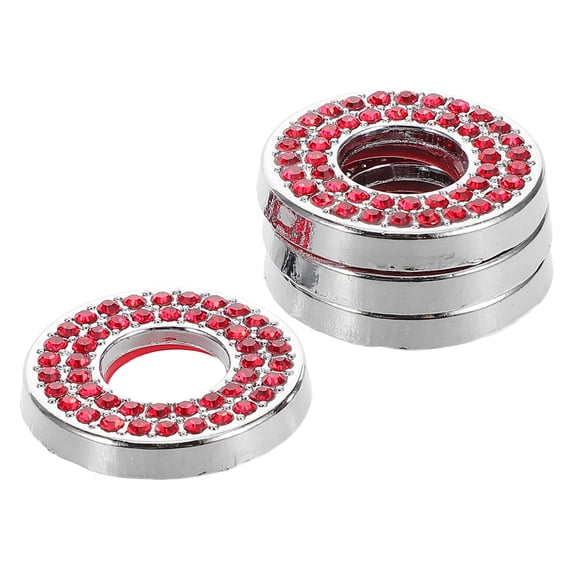 LOLIPPYY 4 Pcs Car Door Lock Covers: Rhinestones Zinc Alloy Pull Pin Caps Compatible With Mercedes Sparkly Interior Door Decor