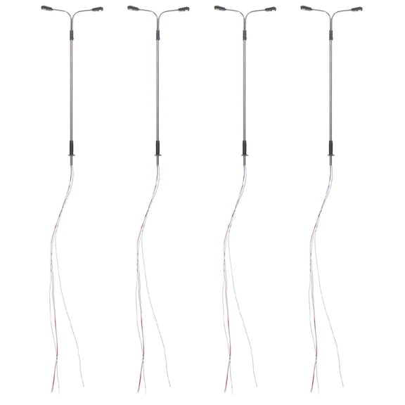 LOLIPPYY 4 Pcs Miniature House Lights for Doll House Scene Decoration Mini Street Light Model Plastic Assorted Color