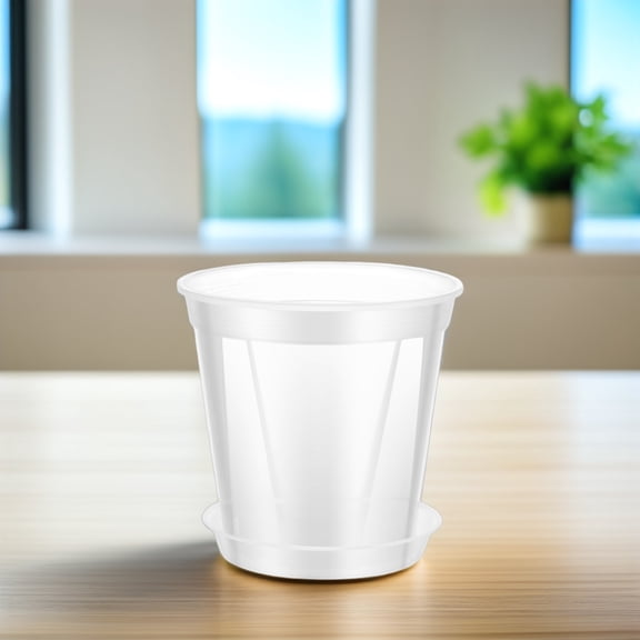 LOLIPPYY 4 Pcs Plastic Nursery Pots Assorted Color For Plants Sleek Design