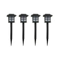 thumbnail image 1 of LOLIPPYY 4-Pack Solar Pathway Lights Outdoor Solar Powered Landscape Lighting for Yard Walkway Lawn Patio Driveway Warm Glow (Black), 1 of 7