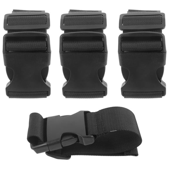 LOLIPPYY 4 Pcs Travel Straps for Backpacks Black Plastic Adjustable Range for Travelers