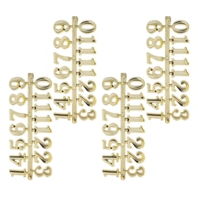 LOLIPPYY 4-Piece Set of Self-Adhesive Golden Clock Numbers Plastic Numerals for Clock Making and Craft Projects