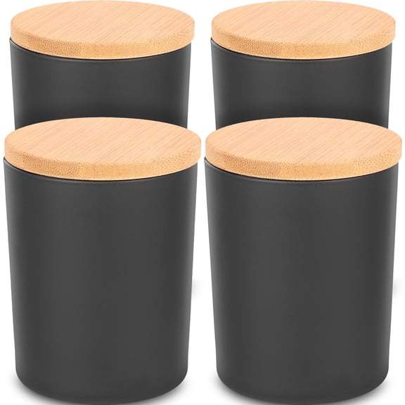 LOLIPPYY 4-Pack Glass Jars with Lids for Aromatherapy Storage and Craft Projects