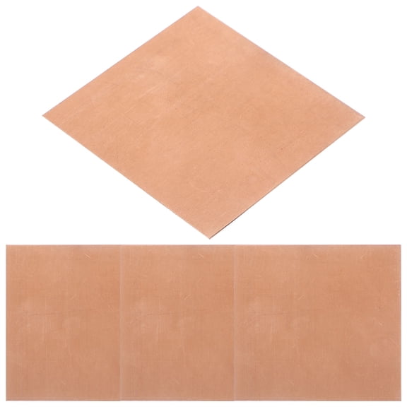 LOLIPPYY 4 Sheets Copper Sheets for Craft Khaki Copper for DIY Projects