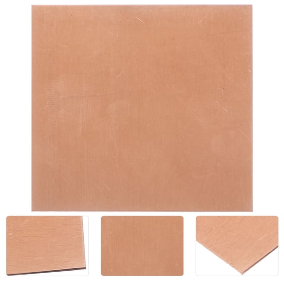 LOLIPPYY 4 Sheets Metal Copper Plates Khaki for Artisans