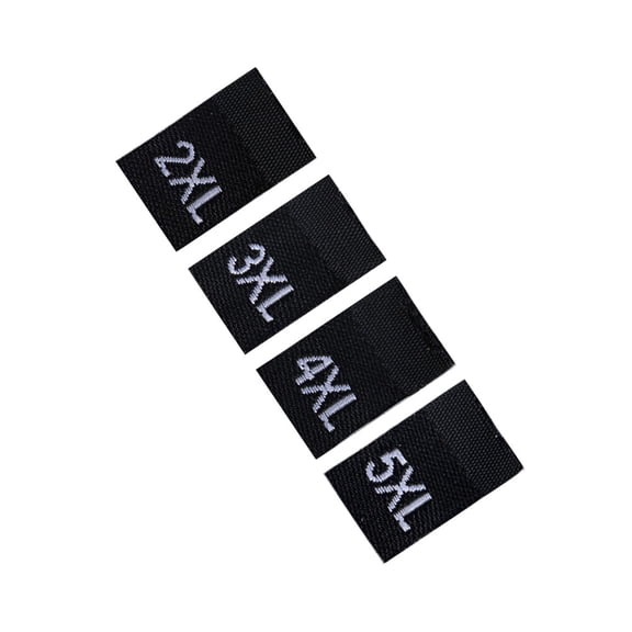 LOLIPPYY 400PCS Polyester Clothing Size Stickers Folded Fabric Labels for Garment Inventory and Home Organization
