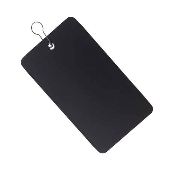 LOLIPPYY 400Pcs PVC Hanging Tags Set Black with Gourd Pin Security Badge Holders for Exhibitions and Offices