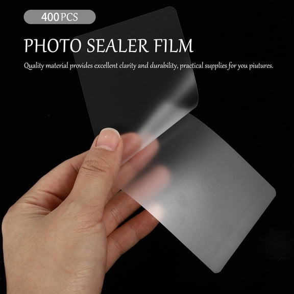 LOLIPPYY 400Pcs Transparent Laminating Sheets Plastic Film for Thermal Lamination At Home