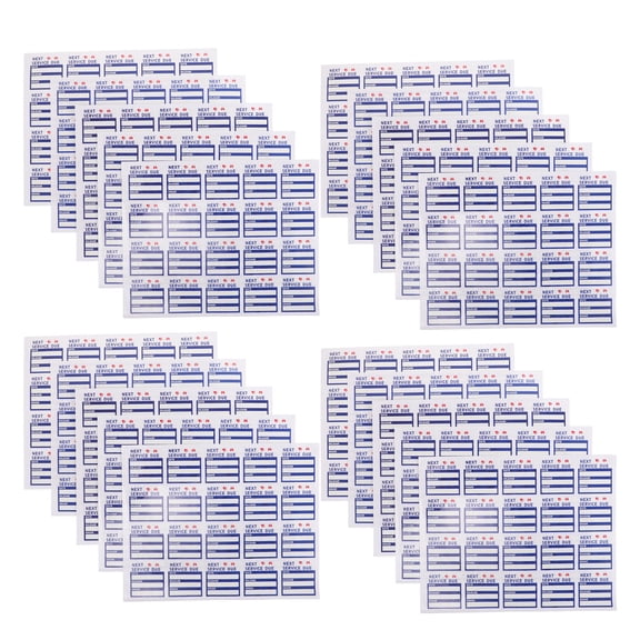 LOLIPPYY 400Pcs Vehicle Service Reminder Stickers for Windshield Multi Color Clear Layout Design
