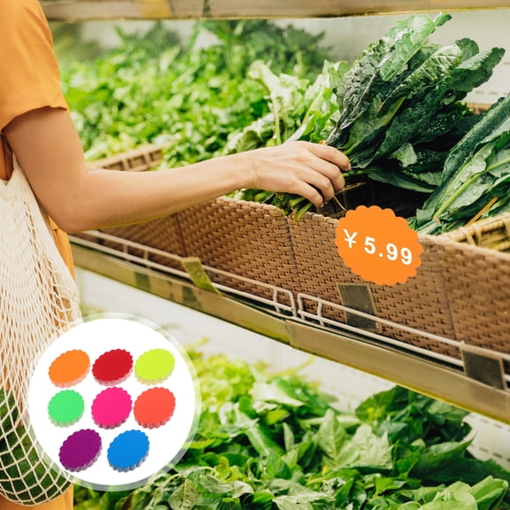 LOLIPPYY 400pcs Assorted Color Fluorescent Burst Price Tags for Supermarket Sale Displays Easy to Use