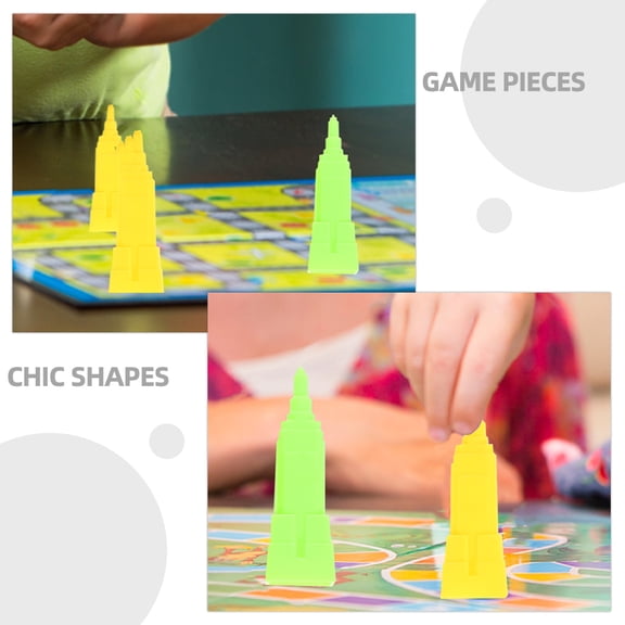 LOLIPPYY 40Pcs Board Game Pieces Assorted Colors Wear Resistant Plastic for Playing and Crafting